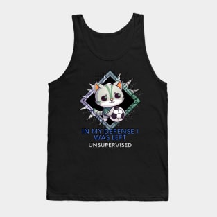 Soccer Cat Funny Quote Tank Top